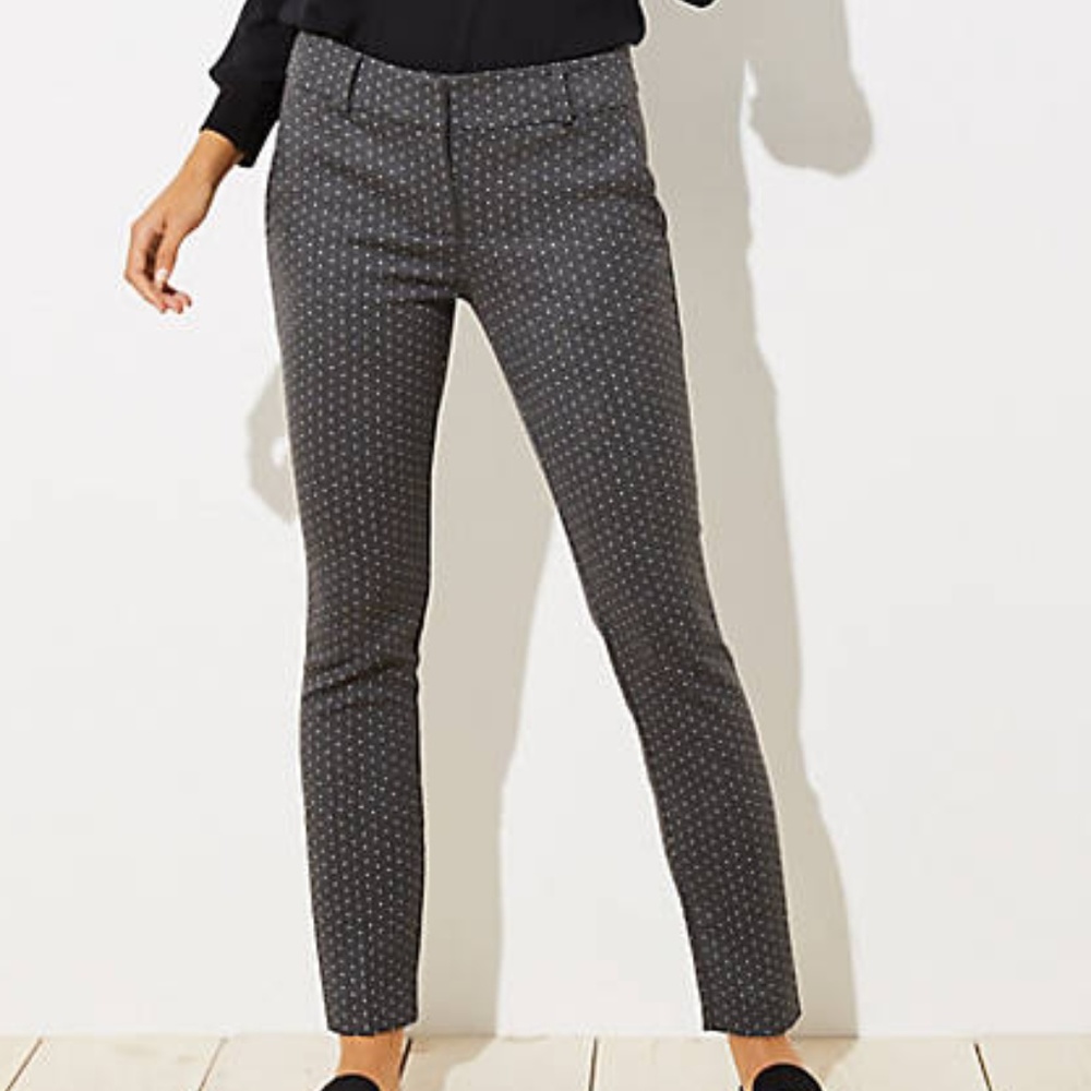 LOFT 6L NWT Skinny Pindot Pants